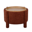 TOV Furniture Bellamy Railroad Chenille Storage Stool With Reversible Tray Top