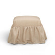 TOV Furniture Gertrude Yellow Gingham Performance Linen Skirted Ottoman