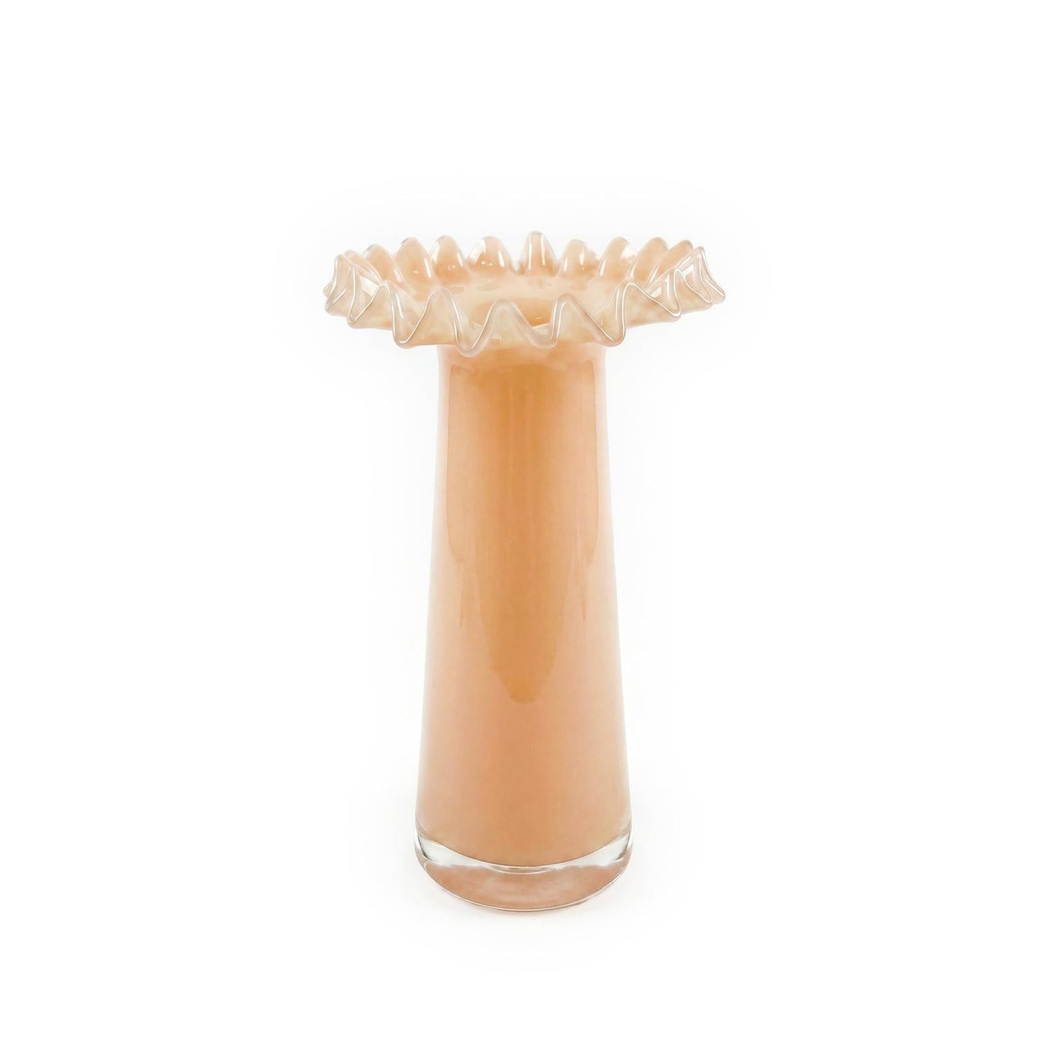 TOV Furniture Ruff Peach Glass Vase