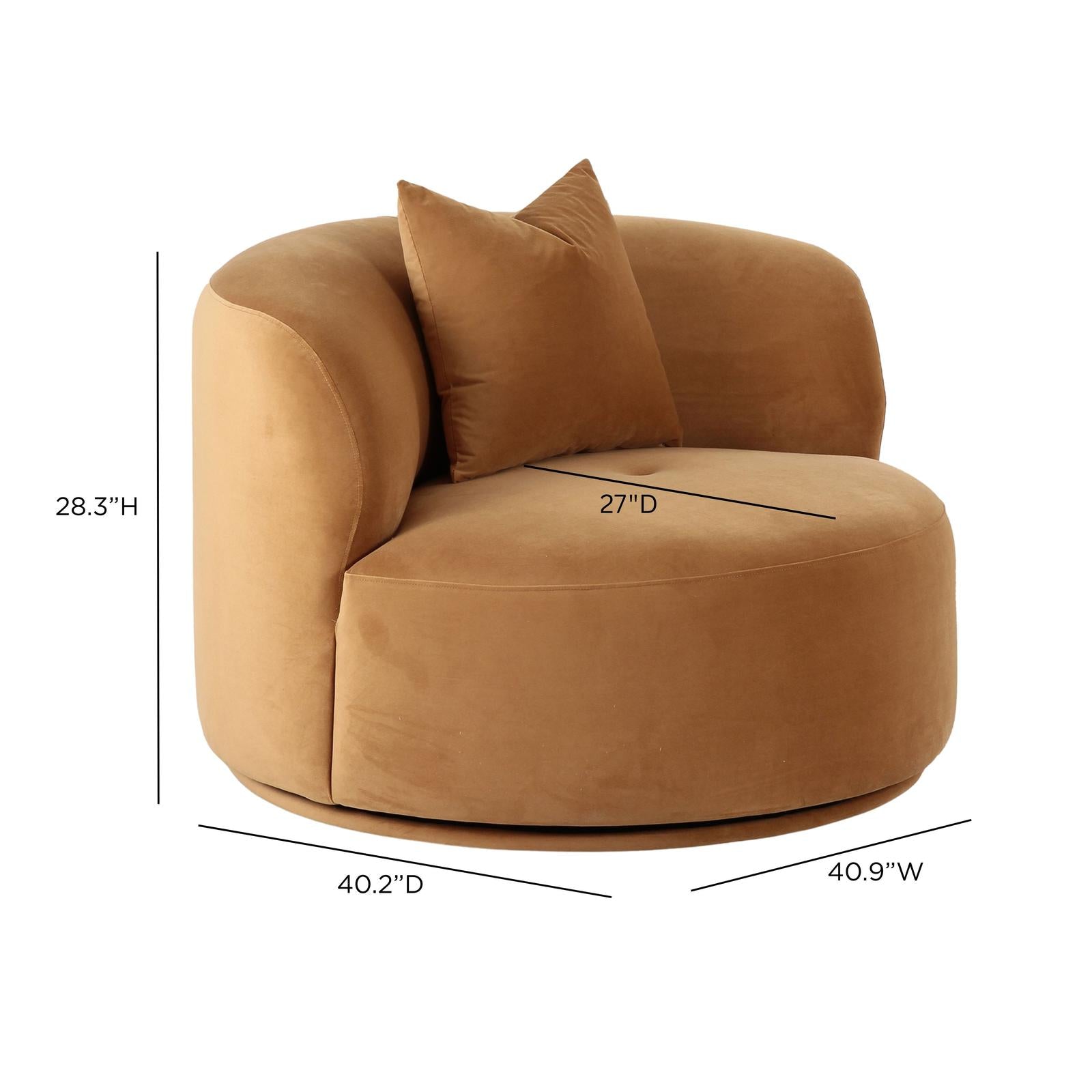 TOV Furniture Fickle Swivel Accent Chair