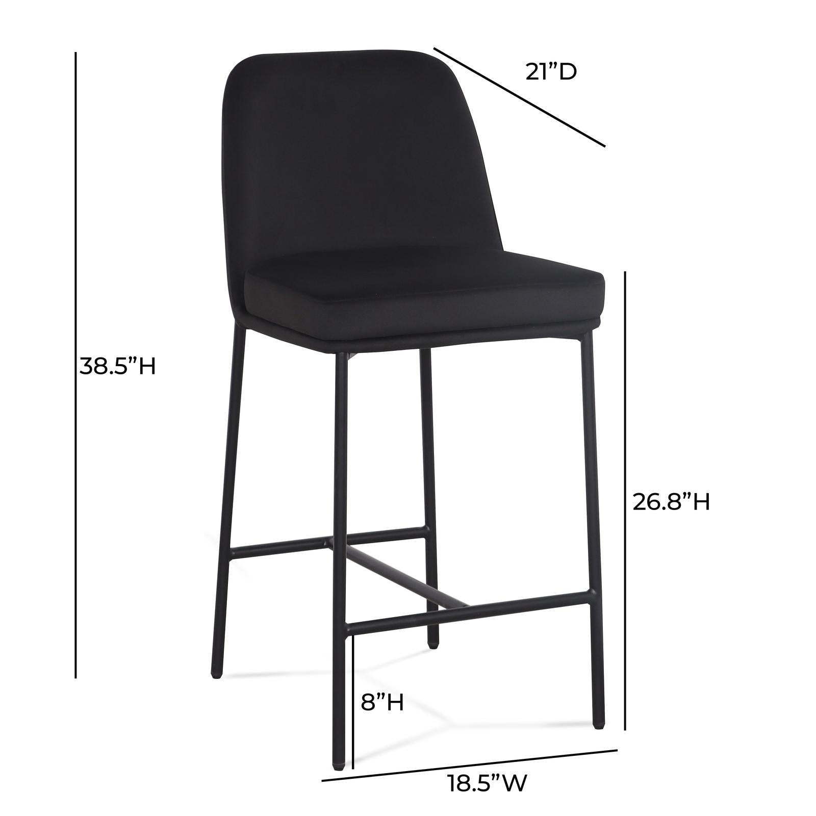 TOV Furniture Sydney Performance Velvet Counter Stool Set of 2