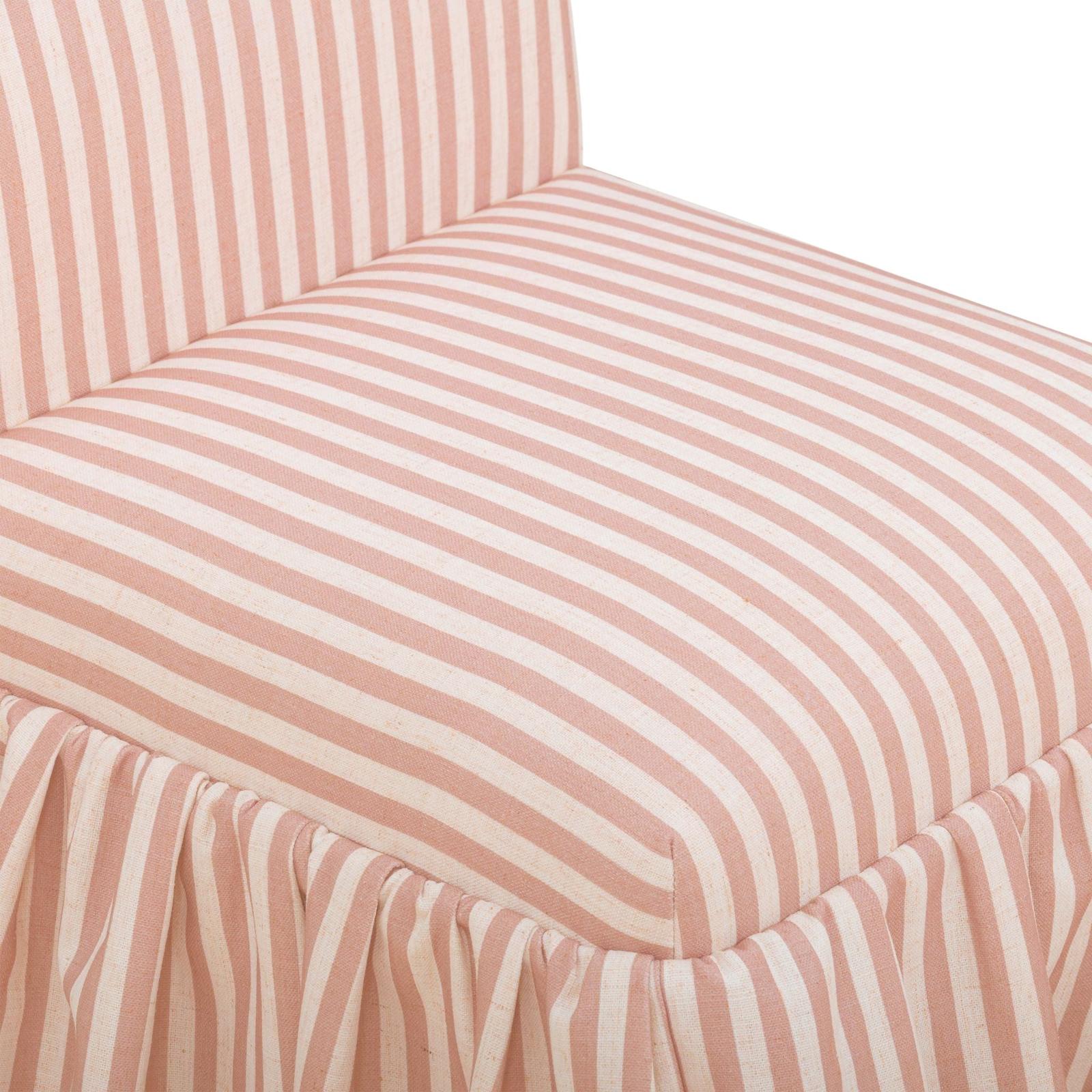 TOV Furniture Gertrude Striped Performance Linen Skirted Dining Chair