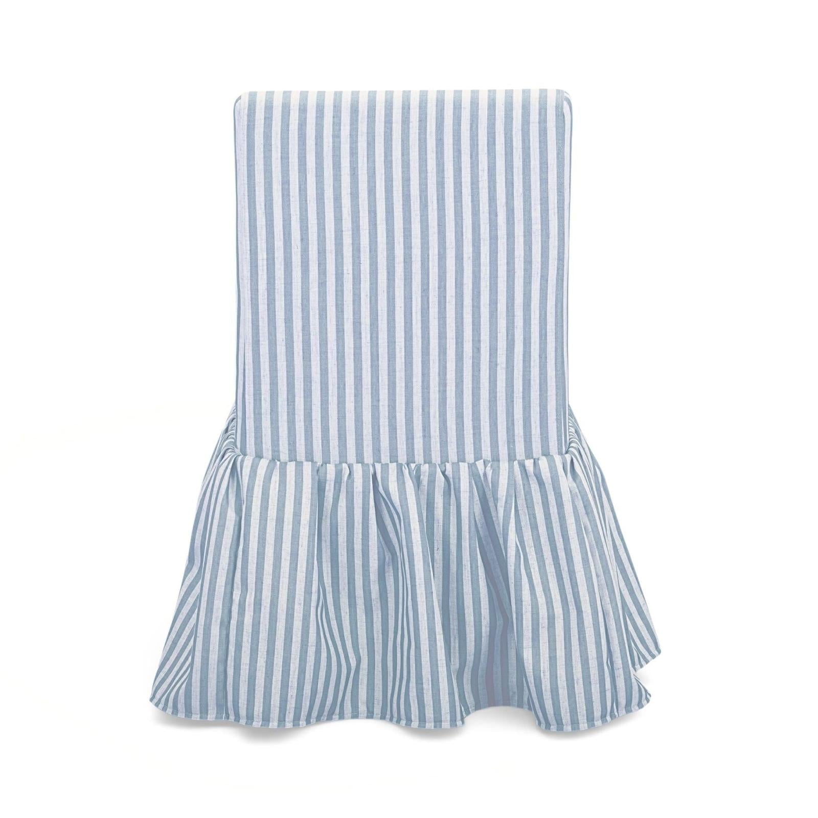 TOV Furniture Gertrude Striped Performance Linen Skirted Dining Chair