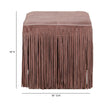 TOV Furniture Daphne Square Suede Fringe Ottoman