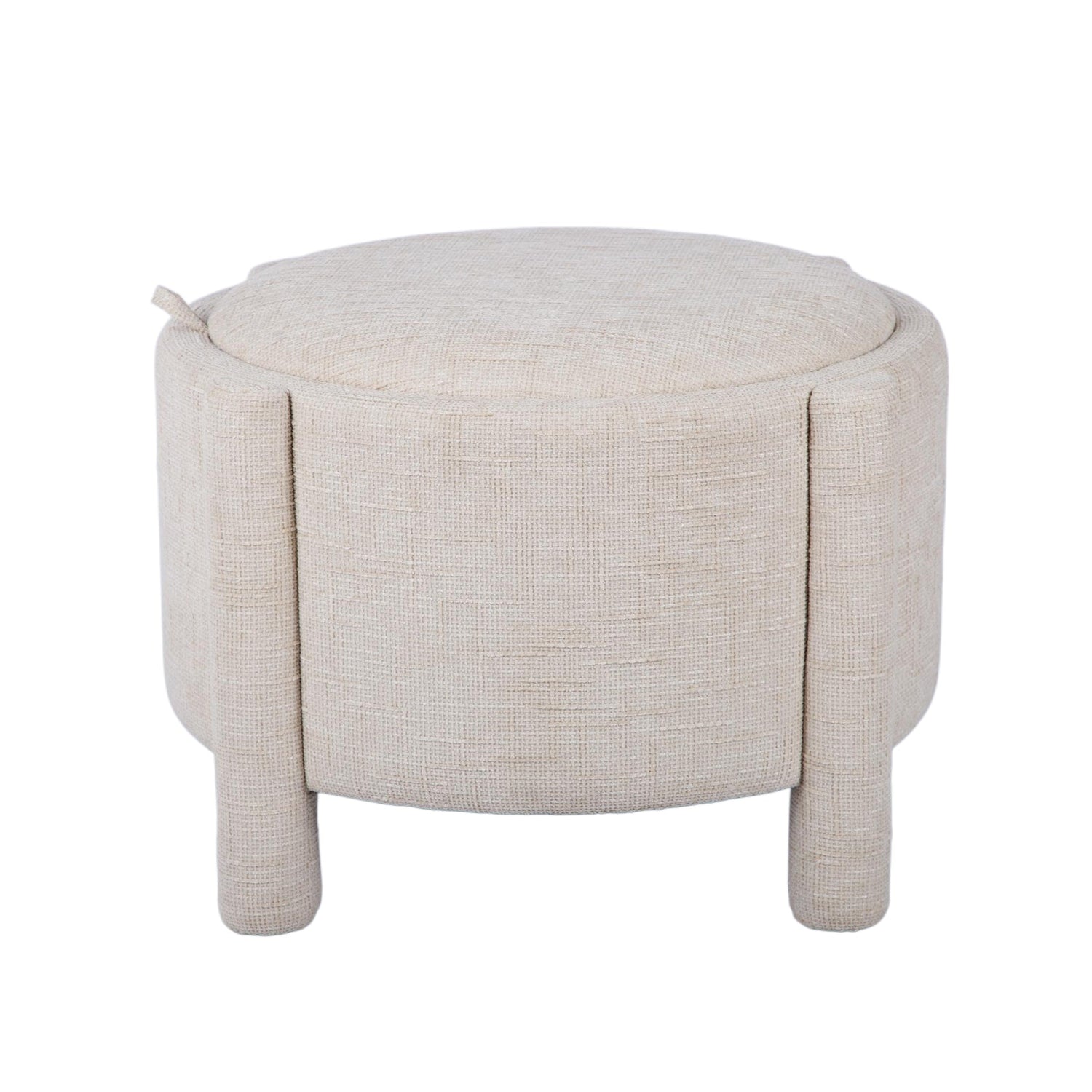TOV Furniture Bellamy Railroad Chenille Storage Stool With Reversible Tray Top