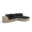TOV Furniture Cali 4-Piece Performance Fabric & Wicker Outdoor Sectional