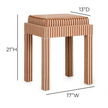 TOV Furniture Kora Cotton Jute Contract-Grade Accent Stool