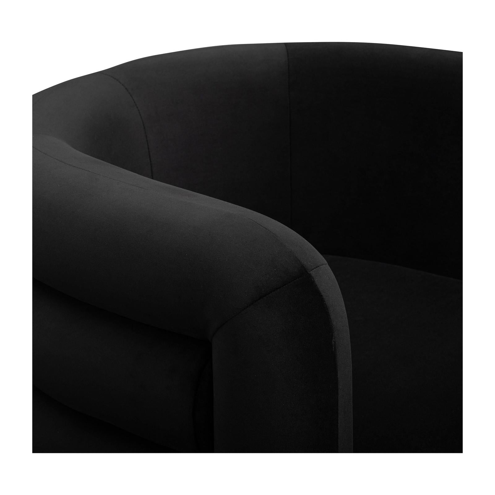 TOV Furniture Curves Performance Velvet Swivel Accent Chair