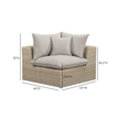 TOV Furniture Cali Performance Fabric & Wicker Outdoor Modular Components