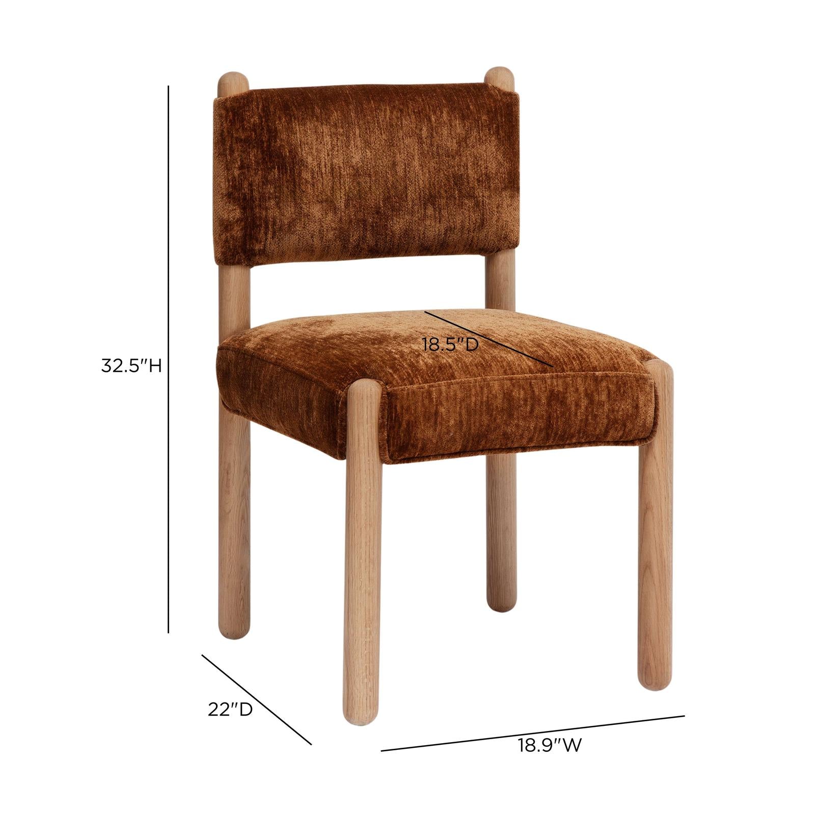 TOV Furniture Bruno Thick Performance Chenille Straight Back Dining Chair