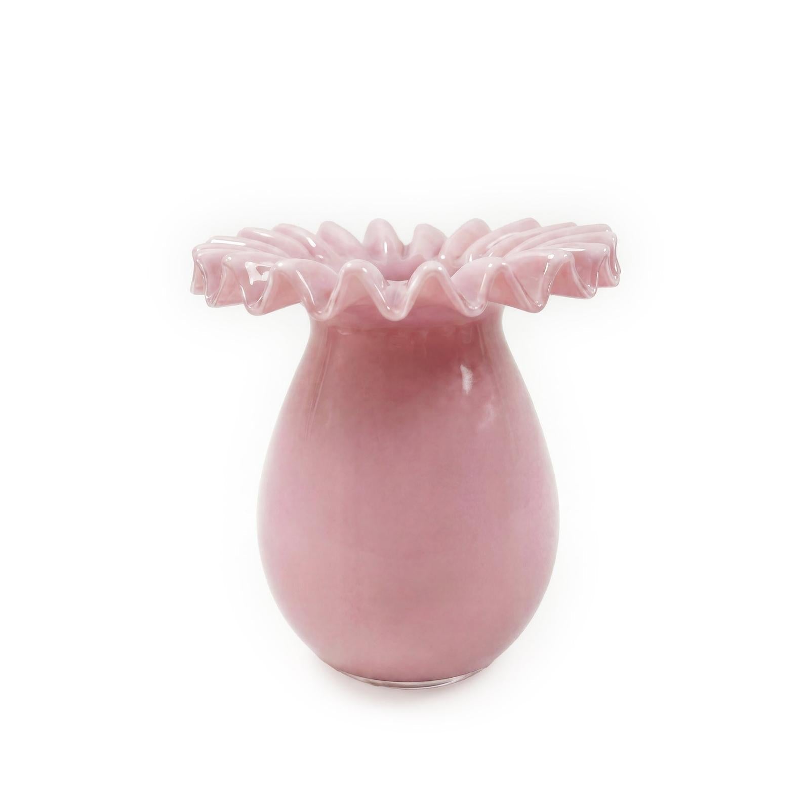 TOV Furniture Ruff Pink Glass Vase