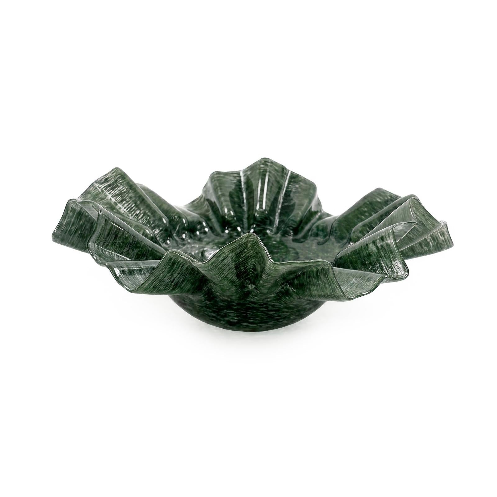 TOV Furniture Col Green Glass Bowl