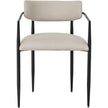 TOV Furniture Forte Cream Linen Forged Iron Dining Chair