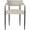 TOV Furniture Forte Cream Linen Forged Iron Dining Chair