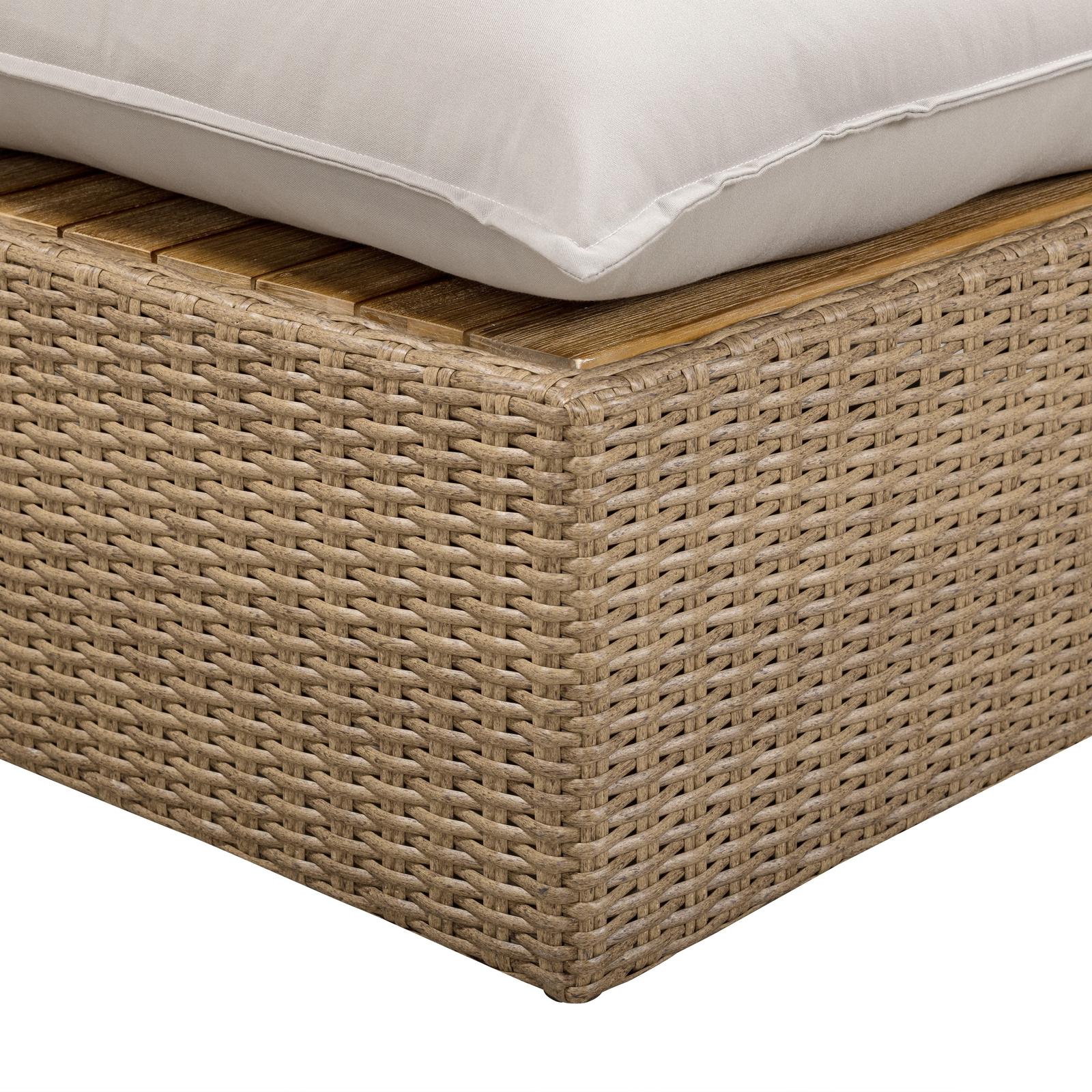 TOV Furniture Cali 4-Piece Performance Fabric & Wicker Outdoor Sectional