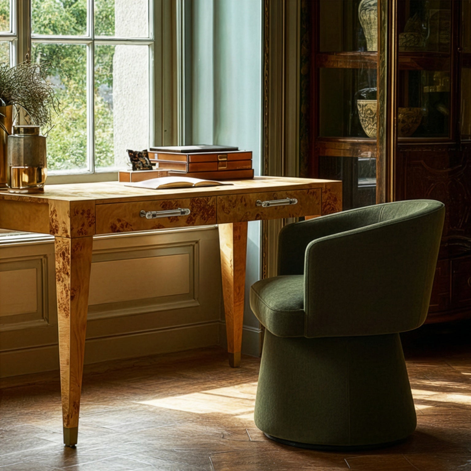 TOV Furniture Kristen Rolling Desk Chair