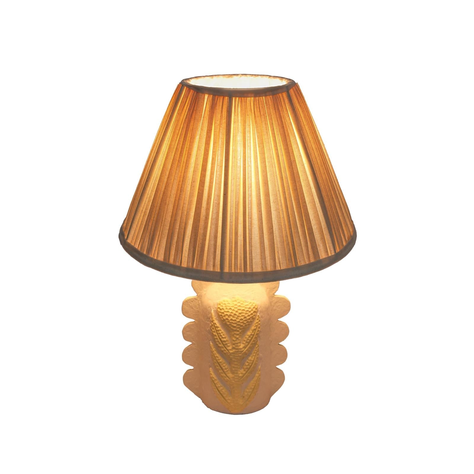 TOV Furniture Edith Scalloped Papier Mache Flower Pleated Table Lamp