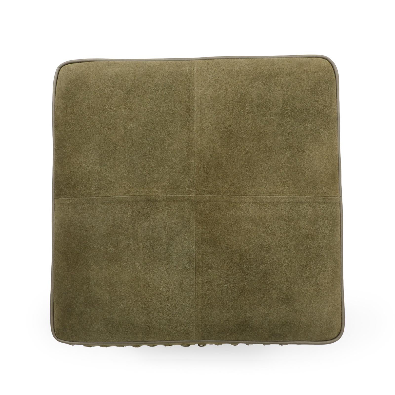 TOV Furniture Daphne Square Suede Fringe Ottoman