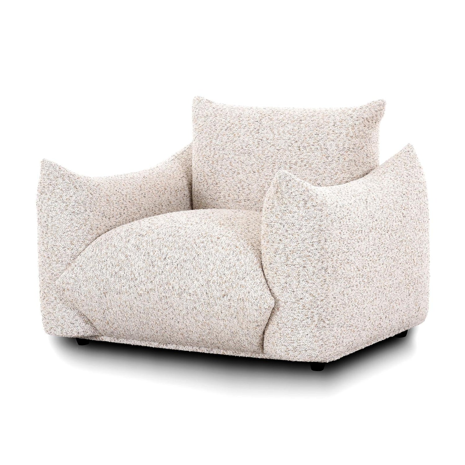 TOV Furniture Saint Tropez Nubby Fabric Armchair in Sand