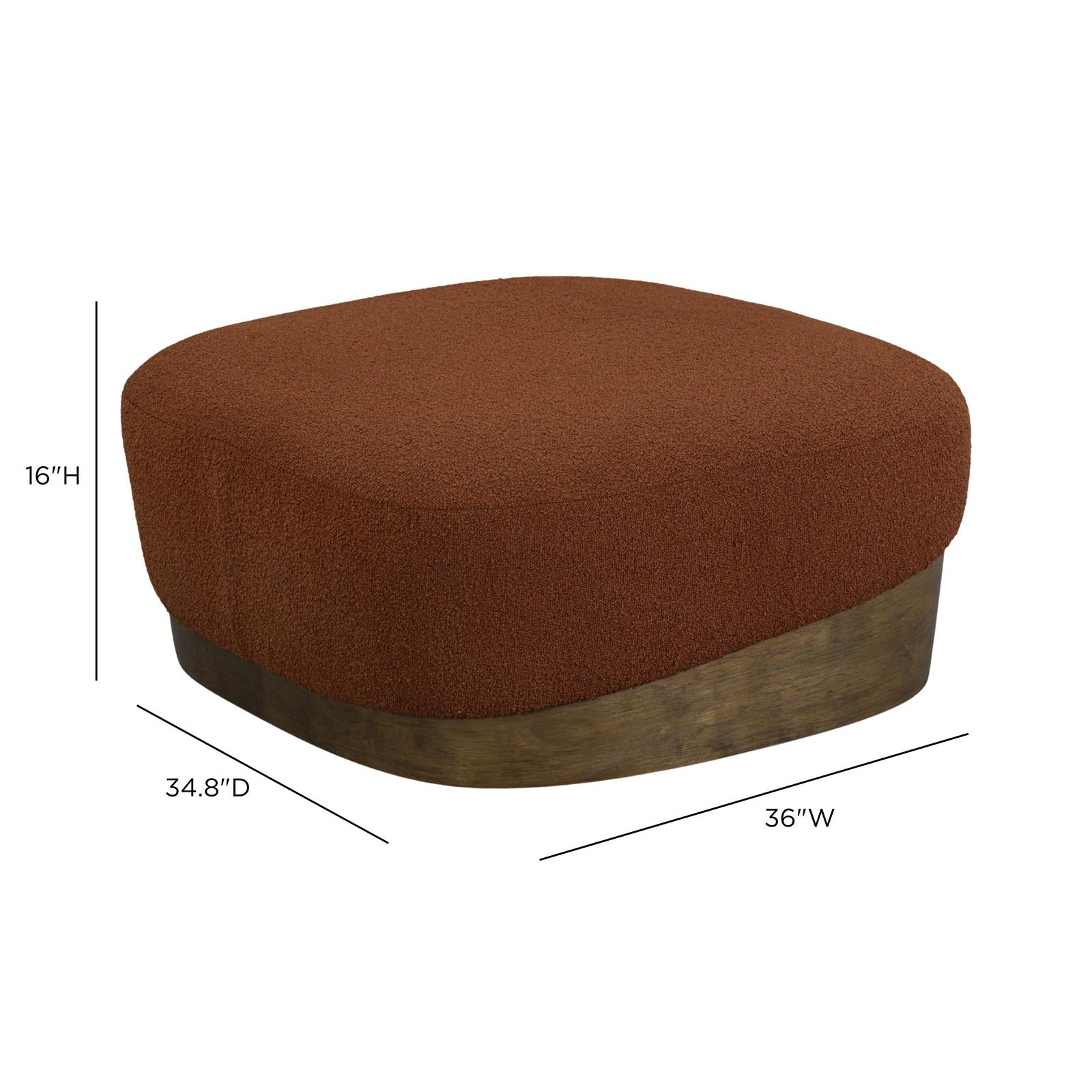 TOV Furniture Domina Boucle Ottoman
