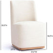 TOV Furniture Melissa Performance Fabric Rolling Dining Chair