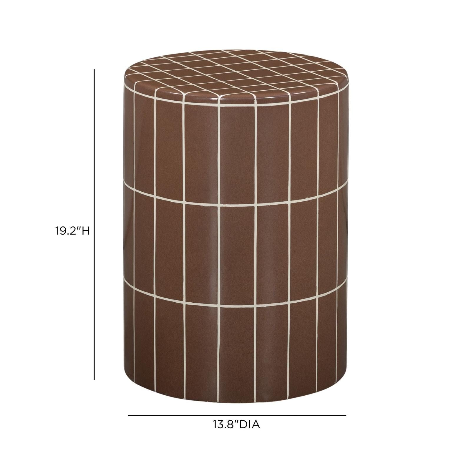 TOV Furniture Tatiana Round Concrete Indoor/Outdoor Side Table