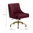 TOV Furniture Beatrix Performance Velvet Office Swivel Chair