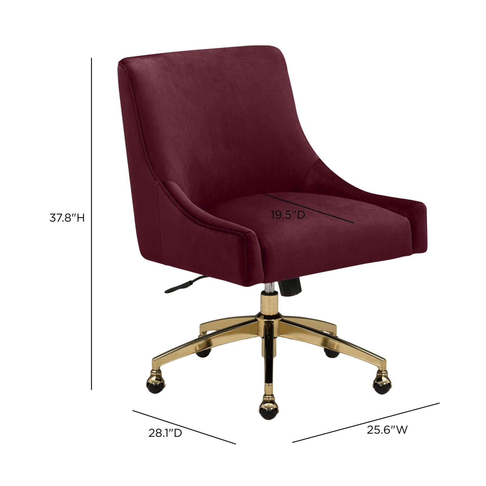 TOV Furniture Beatrix Performance Velvet Office Swivel Chair