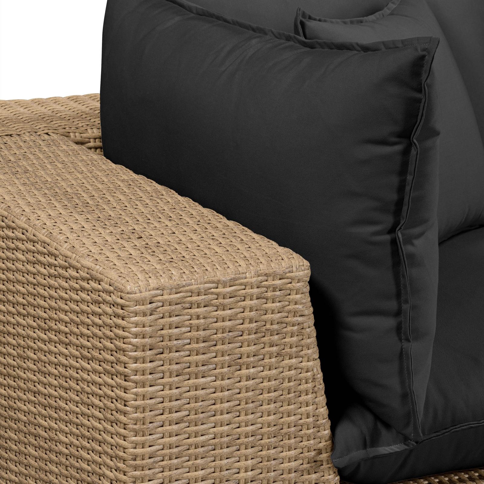 TOV Furniture Cali 4-Piece Performance Fabric & Wicker Outdoor Sectional