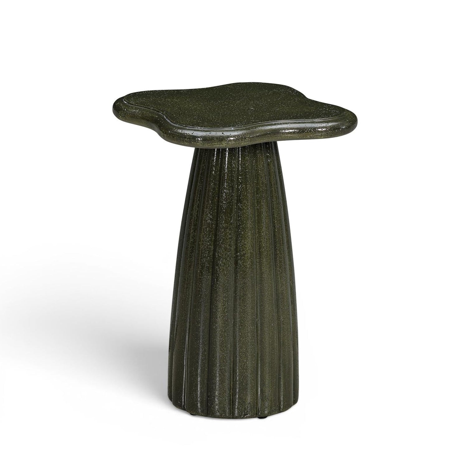 TOV Furniture Addison Green Concrete Indoor/Outdoor Side Table