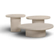 TOV Furniture Jade Concrete Indoor/Outdoor Nesting Coffee Table Set