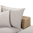 TOV Furniture Cali 4-Piece Performance Fabric & Wicker Outdoor Sectional