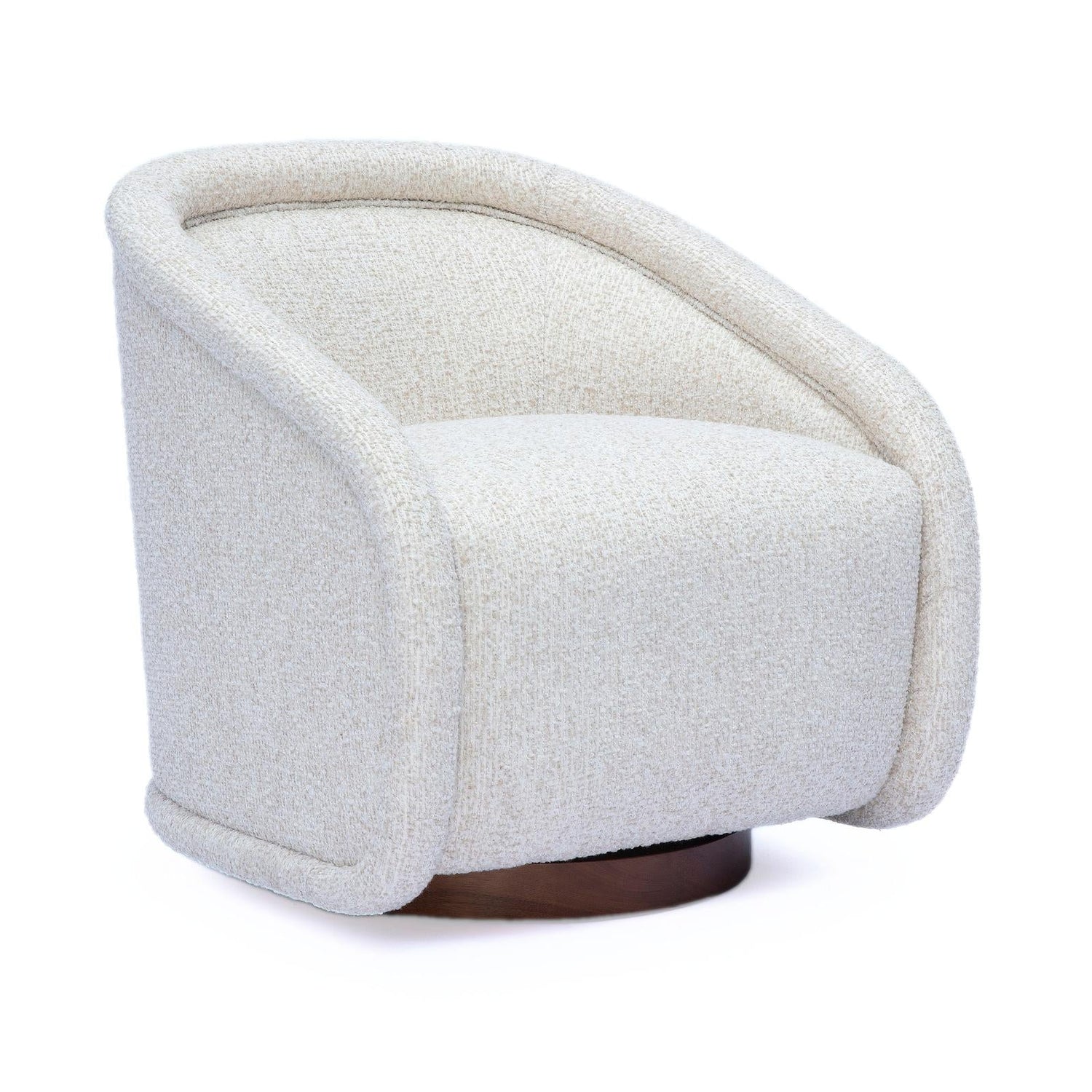 TOV Furniture Clarke Cream Performance Boucle Swivel Accent Chair