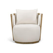 TOV Furniture Paolo Cream Upcycled Basketweave Fabric Outdoor Accent Chair