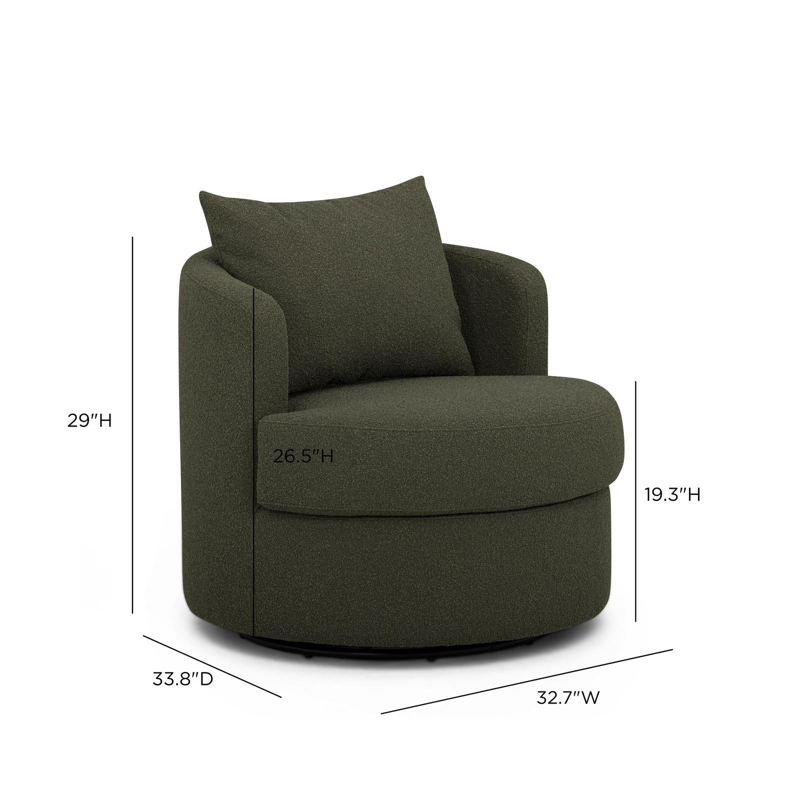 TOV Furniture Silvi Performance Boucle Swivel Accent Chair