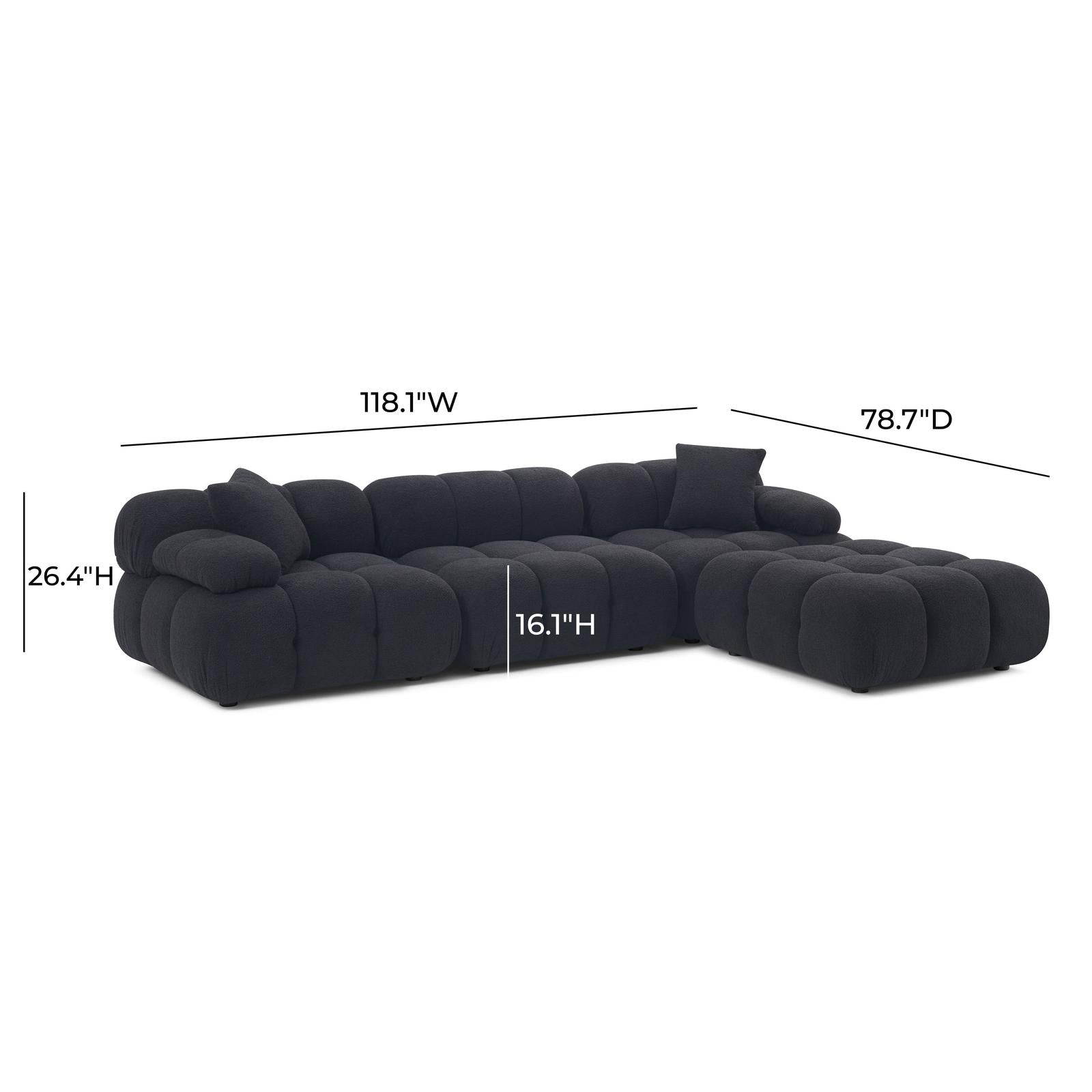 TOV Furniture Calliope 4-Piece Performance Modular Sectional