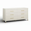 TOV Furniture Dani Cream Faux Shagreen Drawer Dresser