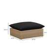 TOV Furniture Cali Performance Fabric & Wicker Outdoor Modular Components