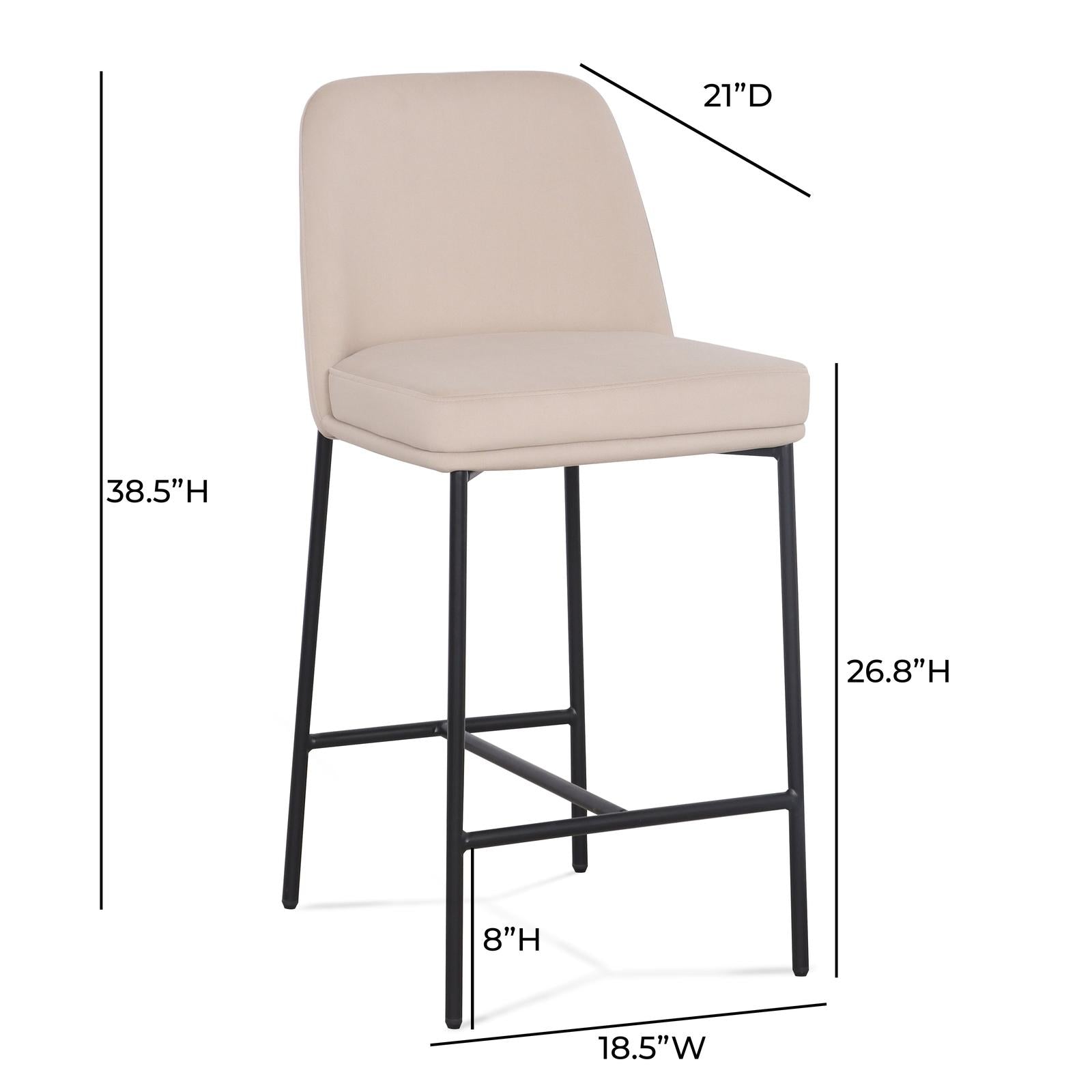 TOV Furniture Sydney Performance Velvet Counter Stool Set of 2