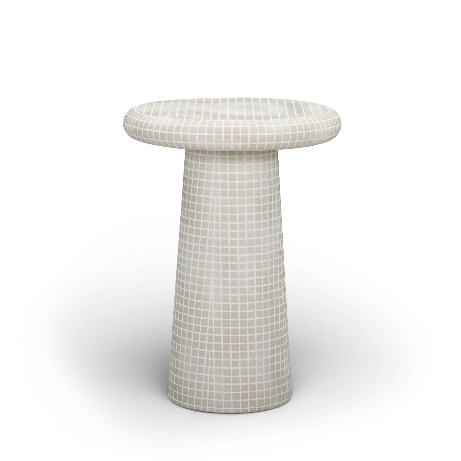 TOV Furniture Monica Tiled Pattern Indoor/Outdoor Side Table