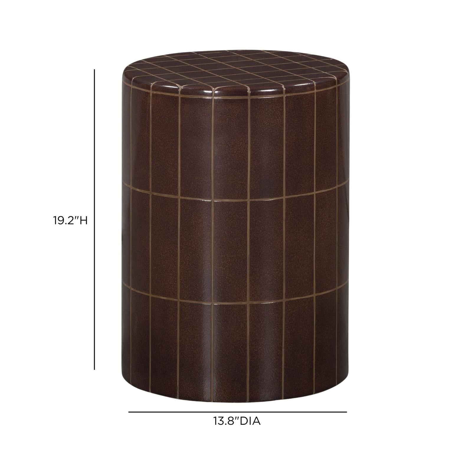 TOV Furniture Tatiana Round Concrete Indoor/Outdoor Side Table