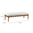 TOV Furniture Oodle Performance Vegan Mohair Bench