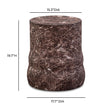 TOV Furniture Cilla Red Faux Levanto Marble Indoor/Outdoor Concrete Side Table