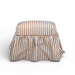 TOV Furniture Gertrude Striped Performance Linen Skirted Ottoman
