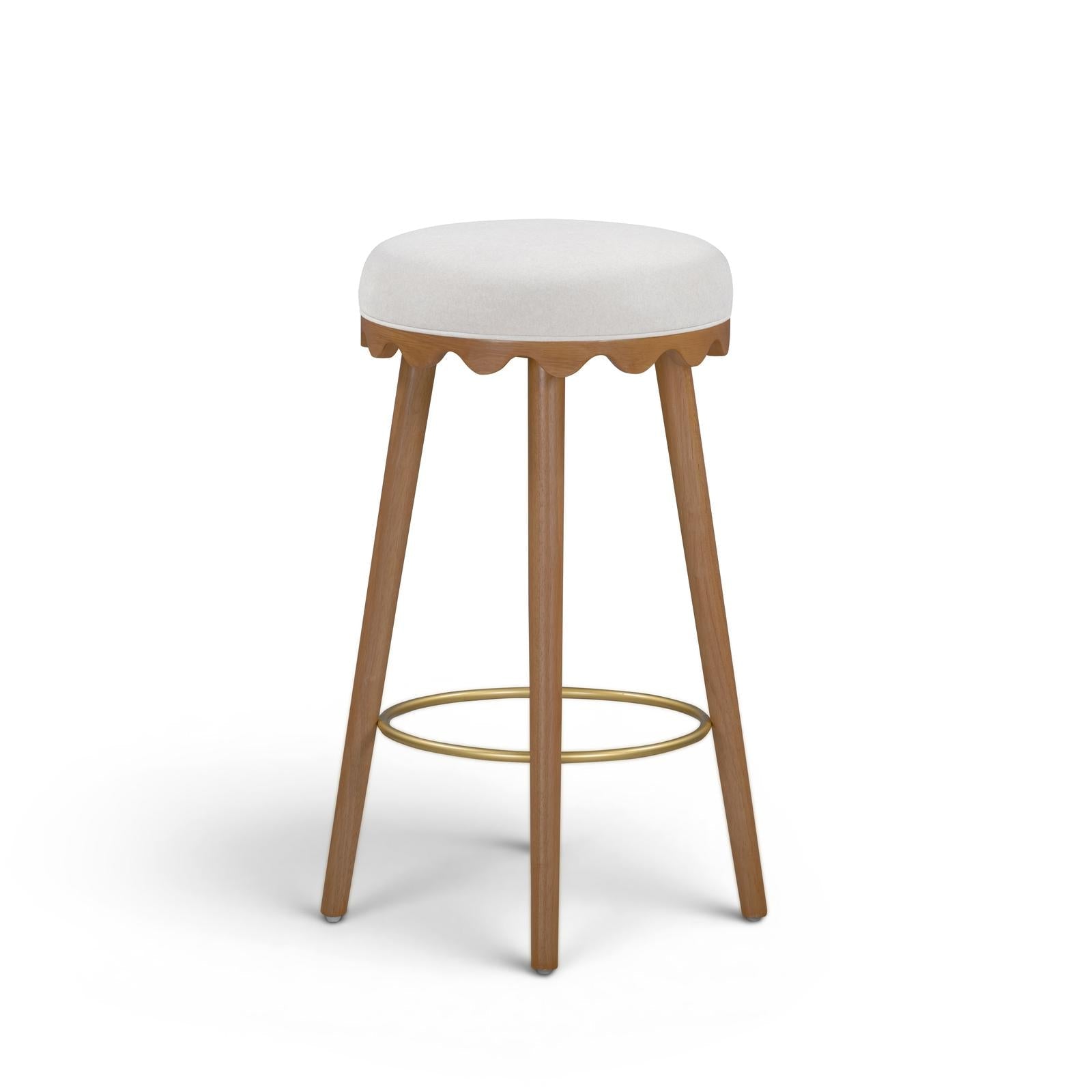 TOV Furniture Oodle Performance Vegan Mohair Bar Stool