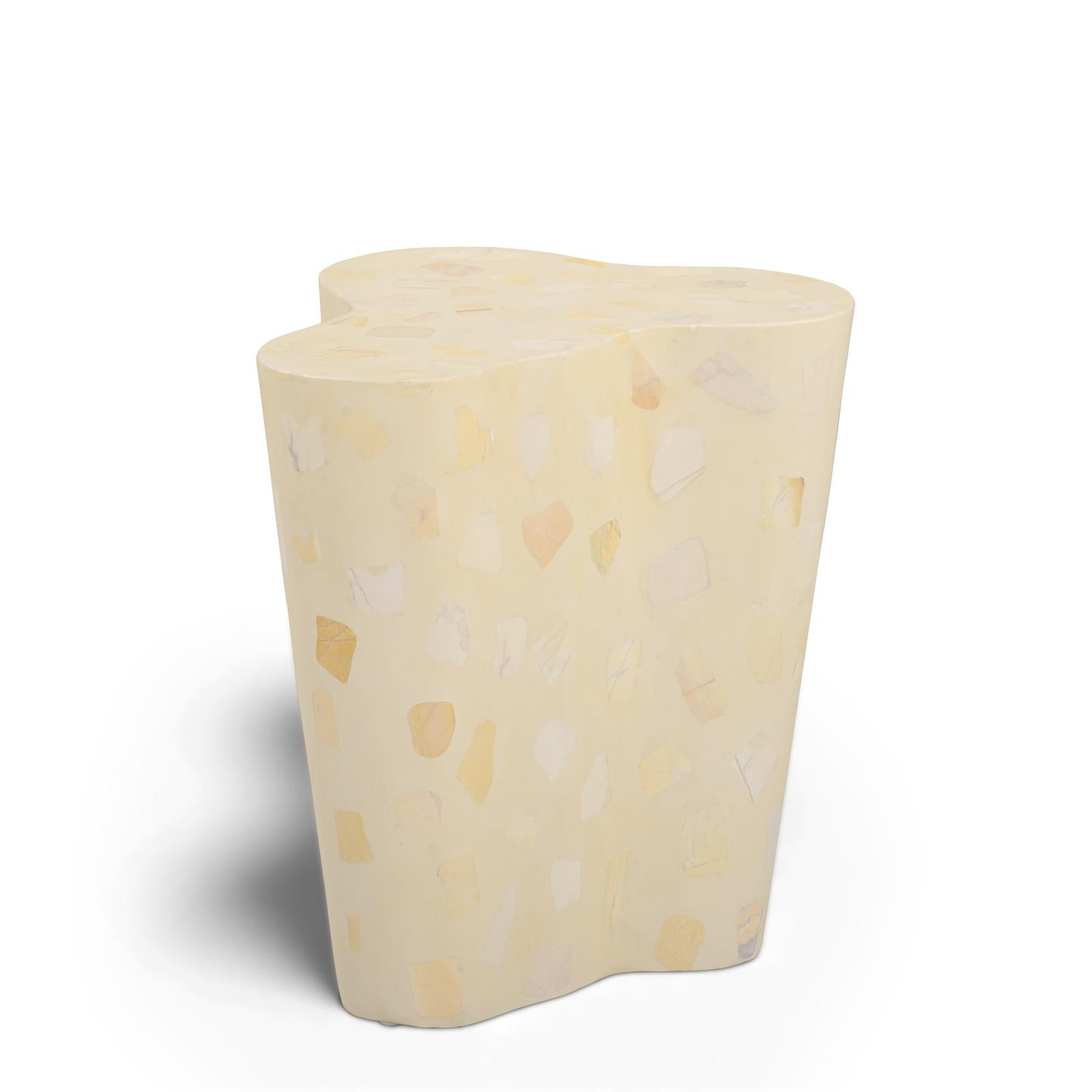 TOV Furniture Slab Faux Terrazzo Indoor/Outdoor Side Table