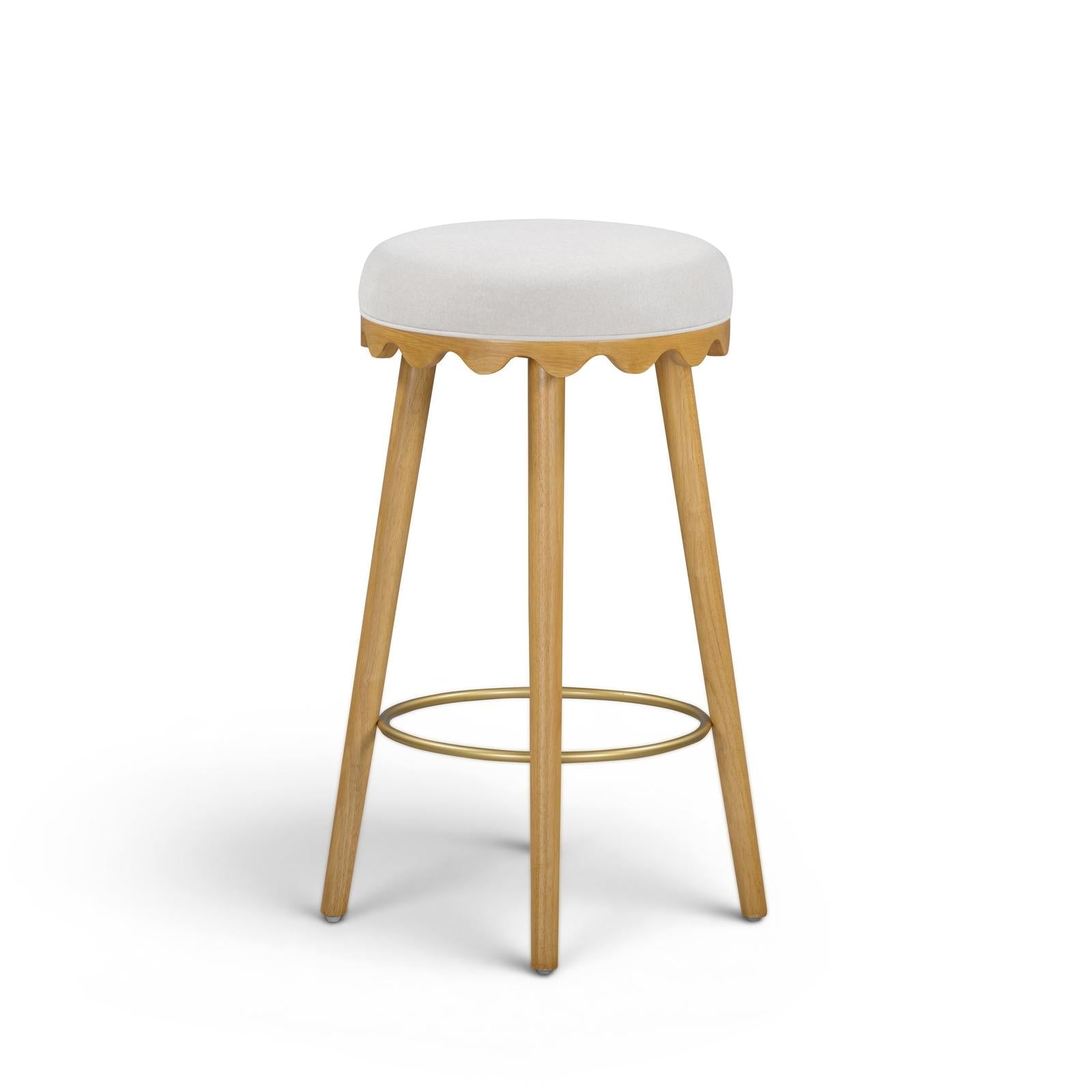 TOV Furniture Oodle Performance Vegan Mohair Bar Stool
