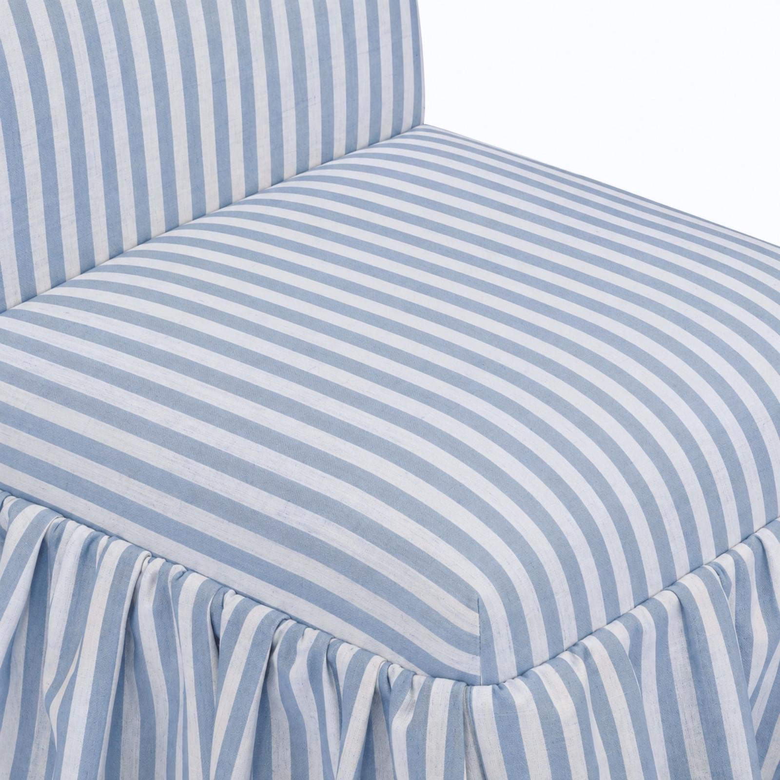 TOV Furniture Gertrude Striped Performance Linen Skirted Dining Chair