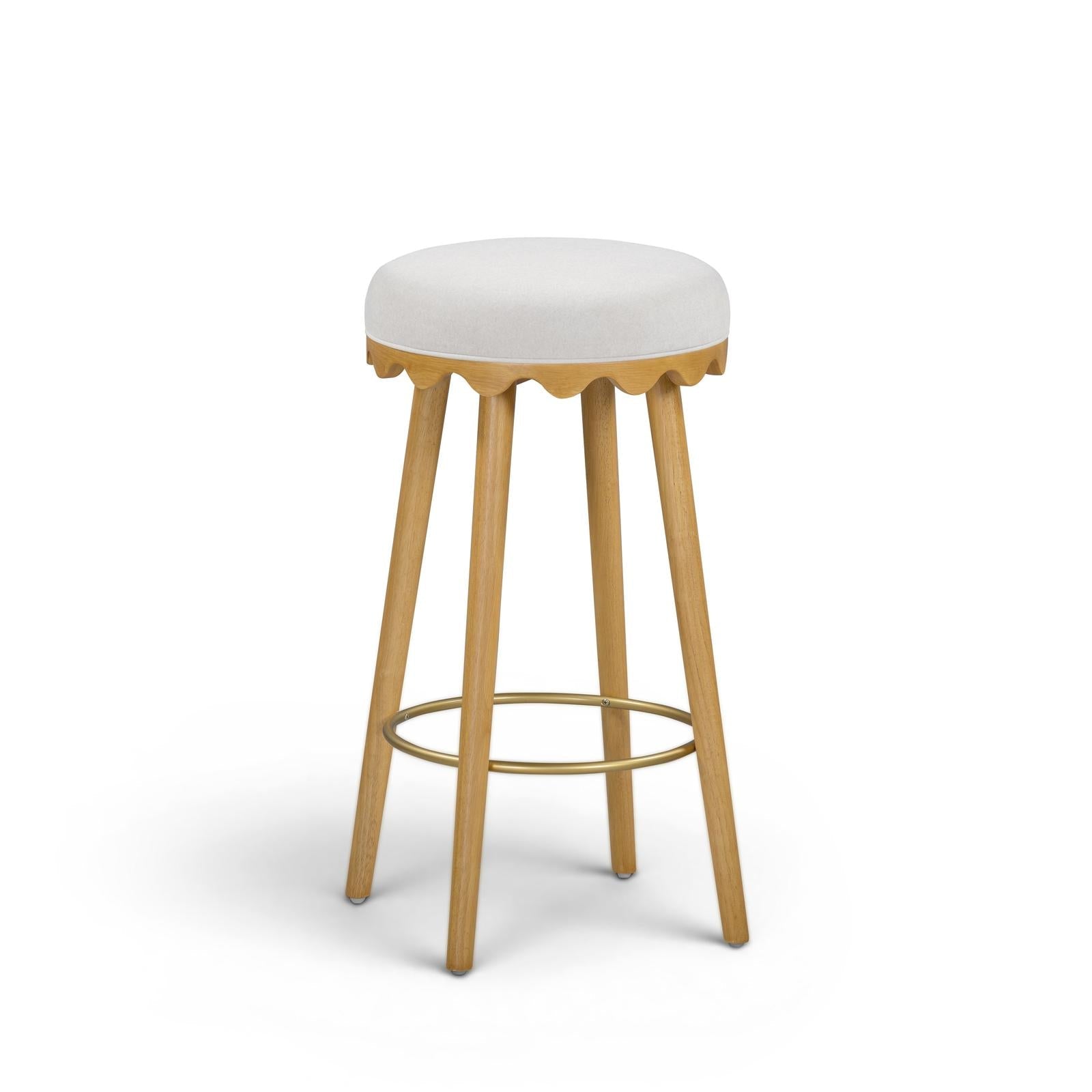 TOV Furniture Oodle Performance Vegan Mohair Bar Stool