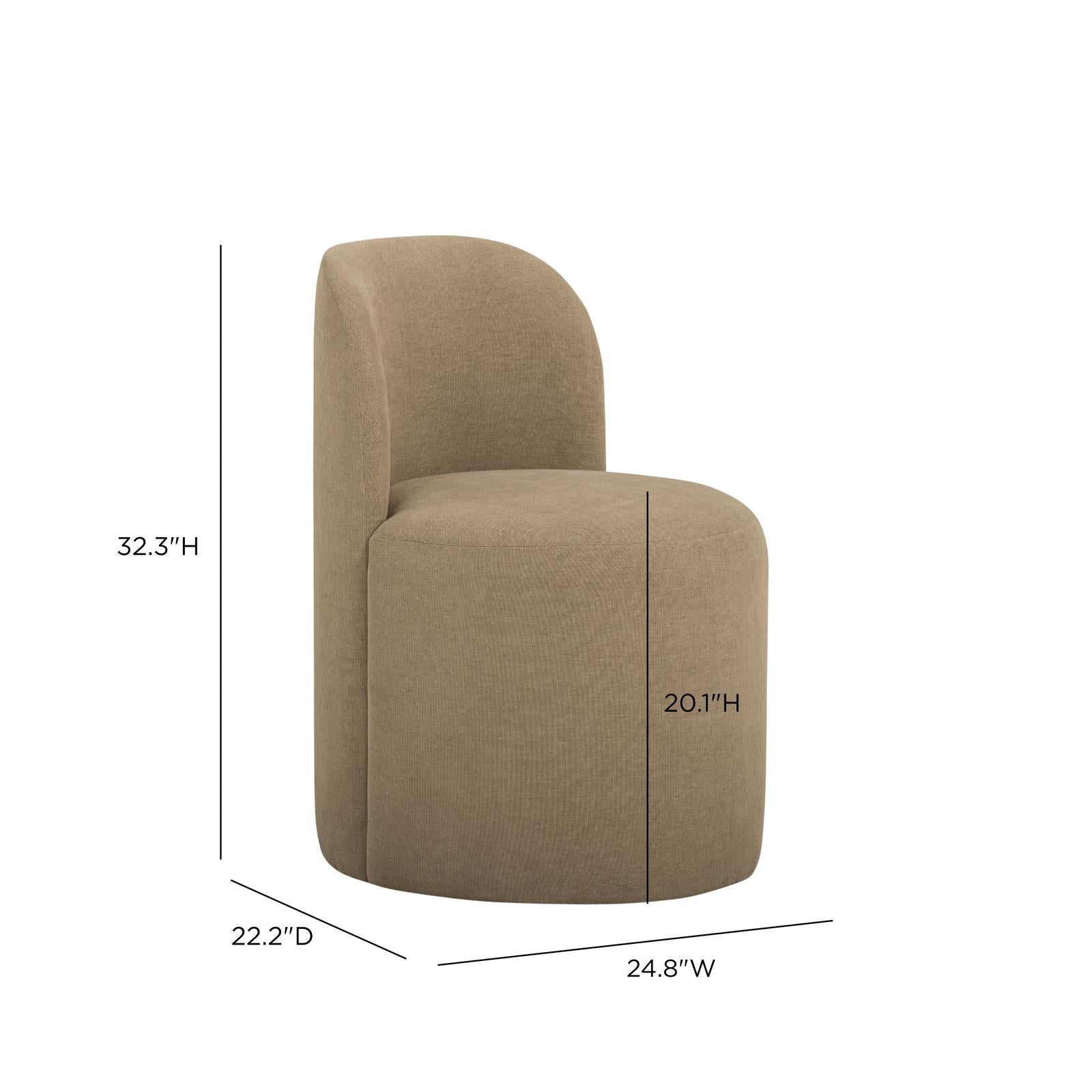 TOV Furniture Persa Round Back Performance Chenille Dining Chair